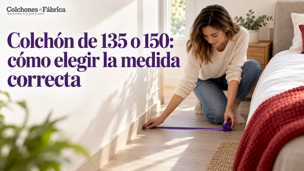 135 o 150 colchón: cómo elegir la medida correcta